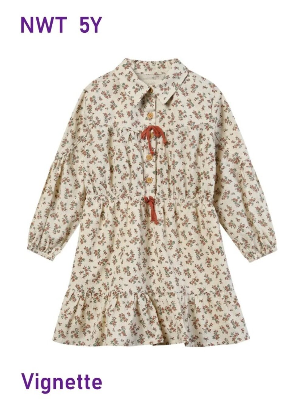 Vignette Floral Fall Winter woven dress size 5